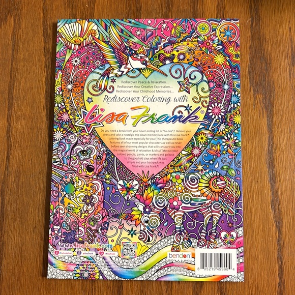 LISA FRANK Color Me Stay Calm and Keep Coloring Book - Picture 2 of 11
